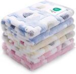 1 Pack 3 Blankets Super Soft Fluffy Premium Cute Elephant Pattern Pet Blanket Flannel Throw for Dog Puppy Cat Blue/Pink/Yellow Small(23x16 inch) - Image 2