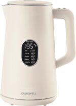1.5L Electric Kettle Stainless Steel, Double Wall Cool Touch Teapot, Fast Boil,5 Temperature Control, LED Display, Auto Shut-Off,Keep Warm Function,Cream White - Image 2