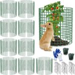 10 Pack Plant Protectors from Animals | 30PCS 13"x13" Metal Wire Mesh Garden Plant Cages for Gardening Supplies | Chicken Wire Cloche Plant Protectors for Rabbits Chickens Ducks - Image 2