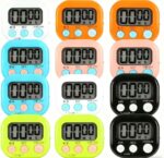 12 Pack Multi-Function Electronic Timer, Learning Management, Suitable for Kitchen, Study, Work, Exercise Training, Outdoor Activities(not Including Battery) - Image 2