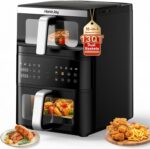 13QT Dual-Basket Air Fryer, Vertical Compact Large Air Fryers with viewing window & Independent Light, 10-in-1 Presets for Home Family, Bake/Grill/Dehydrate/Reheat, Freidora De Aire Dishwasher-Safe - Image 2