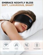 MUSICOZY Sleep Headphones Bluetooth 5.4 Headband Sleeping Eye Mask for Mom Women Men Wireless Music Earbuds Earphones for Side Sleepers Built-in HD Speakers Cool Gadgets Unique Gifts - Image 3