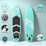 FBSPORT 11' Premium Stand Up Paddle Board, Yoga Board with SUP Accessories & Carry Bag | Wide Stance, Surf Control, Non-Slip Deck, Leash, Paddle and Pump for Youth & Adult - Image 4