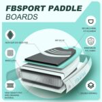 FBSPORT 11' Premium Stand Up Paddle Board, Yoga Board with SUP Accessories & Carry Bag | Wide Stance, Surf Control, Non-Slip Deck, Leash, Paddle and Pump for Youth & Adult - Image 5