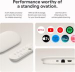 Google TV Streamer 4K - Fast Streaming Entertainment on Your TV with Voice Search Remote - Watch Movies, Shows, Live TV, and Netflix in 4K HDR - Smart Home Control - 32 GB of Storage - Porcelain - Image 5