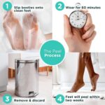 DERMORA Foot Peel Mask | Skin Exfoliating Foot Masks for Dry, Cracked Feet & Callus Removal | Dead Skin Exfoliator for Baby Soft Feet | Pack of 2 | Regular (Fits up to Men 10 / Women 11) | Original - Image 3