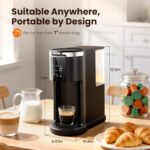 Kismile Single Serve Coffee Maker, 2 in 1 Drop Coffee Machine Compatible with K Cup & Ground Coffee, 5 Brew Sizes 6-14 Oz, 40oz Removable Water Tank,Self-Cleaning Function, Black - Image 4