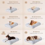 EHEYCIGA Fluffy Dog Crate Bed for Extra Large Dogs, Plush Faux Fur Pad, Calming Anti Anxiety XL Bed for Crate, Washable Soft Warm Dog Mat with Non-Slip Bottom, Grey - Image 3