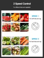 Qcen Juicer Machine, 500W Centrifugal Juicer Extractor with Wide Mouth 3” Feed Chute for Fruit Vegetable, Easy to Clean, Stainless Steel, BPA-free (Black) - Image 4