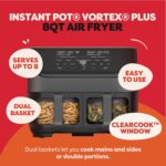 Instant Pot Vortex Plus XL 8QT ClearCook Air Fryer, Clear Windows, Custom Programming, 8-in-1 Functions that Crisps, Broils, Roasts, Dehydrates, Bakes, Reheats, from the Makers of Instant Pot, Black - Image 3