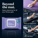 ASUTRA Yoga Mat Cleaning Wipes (Lovely Lavender), 1 Pouch (30 Wipes) - No Slippery Residue, Deep-Cleansing for Fitness Gear & Gym Equipment - Image 5