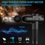 TOLOCO Massage Gun, Deep Tissue Back Massage for Athletes for Pain Relief, Percussion Massager with 10 Massages Heads & Silent Brushless Motor, Mothers Day Gifts, Black - Image 4