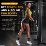 Velcro Comfortable Adjustable Padded Ankle Wrist Cuffs Neoprene Padded Straps D-Ring Glute Kickback for Cable Machine, Ideal for Glutes Exercises - Image 3