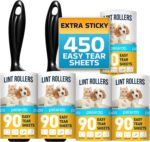 Lint Rollers for Pet Hair, White, Sticky Remover for Couch, Clothes, Furniture and Carpet, Dog and Cat Fur Remover, Animal Fuzz, 5 Large Sticky Rollers - Image 2