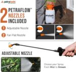 Petratools 1 Gallon Pump Sprayer – HD101 Garden Sprayer for Weeds, Lawn Care & Pesticides – 52” Long Hose, 2 Nozzles & Easy Carry Handle – Durable & Lightweight - Image 3