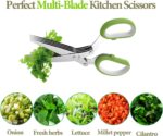 2026 Upgraded Herb Scissors, Effortless Herb Shears Cutter Tool with Sharp Stainless Steel Blades for Fresh Herbs, Must-Have Kitchen & Cooking Gadget, Green - Image 4