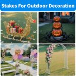 MySit 6 Inch 100 Pack U Shaped Garden Stakes, Heavy Duty 11 Gauge Galvanized Drip Irrigation Stakes Landscape Staples for 1/2" to 1-1/2" Soaker Hose, Weed Barrier, Yard Decorations, Fencing - Image 5