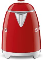 SMEG Mini 50's Retro Style 3 Cup Electric Kettle with Double Wall Anti Slip Base and Water Level Indicator (Red) - Image 3