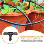 Gardrip Drip Irrigation Tee Fittings：100 Pieces Barbed Tee Irrigation Parts with Sharp End Fits for 1/4 Inch Drip Irrigation Tubing Drip Line T Connectors for Garden Lawn System - Image 6