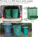 Gardzen 3-Pack 72 Gallon Yard Waste Bags, Reusable Heavy Duty Collapsible Garden Leaf Bags with Plastic Ring, Stand-Up Yard Waste Bin for Leaves, Lawn Debris & Grass Clippings - Image 3