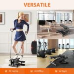 Sweetcrispy Mini Stair Steppers with Resistance Bands for Exercise at Home, Portable Exercise Twist Stepper Machine for Full Body Workout, 300LBS Capacity - Image 3