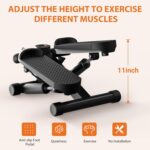Sweetcrispy Mini Stair Steppers with Resistance Bands for Exercise at Home, Portable Exercise Twist Stepper Machine for Full Body Workout, 300LBS Capacity - Image 5