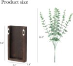 Dahey 2 Pack Wood Wall Planter Vase with Artificial Eucalyptus Farmhouse Wall Hanging Decor Pocket Planter for Indoor Fake Plants Greenery, Living Room Bedroom Kitchen Home Office Decoration - Image 4