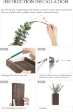 Dahey 2 Pack Wood Wall Planter Vase with Artificial Eucalyptus Farmhouse Wall Hanging Decor Pocket Planter for Indoor Fake Plants Greenery, Living Room Bedroom Kitchen Home Office Decoration - Image 8