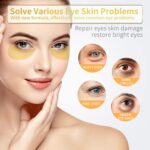 NAZANO 24K Gold Under Eye Patches - 60 Pack for Puffy Eyes, Dark Circles, Bags & Wrinkles with Collagen & Hyaluronic Acid - Eye Care Pads for Daily Skincare (Gold) - Image 3