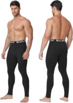 Blueleaf Men's Thermal Compression Pants Fleece Lined Athletic Tights Leggings Sports Base Layer Bottoms Cold Weather Gear - Image 3