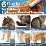 buenkee Dog Grooming Kit with Vacuum, 15000Pa Pet Hair Clipper and Shedding Brush, 50dB Low Noise, 2L Capacity, White - Image 5