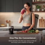 Ninja Fit Compact Personal Blender | Portable Blender for Smoothies, Shakes, and Frozen Blending | Includes (2) 16-oz. To-Go Cups and Spout Lids | 700 Watt | Black | QB3001SS - Image 5