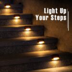GIGALUMI Led Solar Deck Lights, 16 Pack Waterproof for Outdoor Stairs, Step, Fence, Railing, Yard and Patio (Warm White) - Image 4