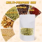 Jetmore 50 Pcs Smell Proof Bag, Reusable Snack Bags with Frosted Clear Window, Resealable Bags Various Sizes, Small Treat Bag, Stand Up Pouches for Candy, Nuts, Spice, Sample, Product, Trail Mix - Image 4