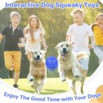 DISSKNIC Indestructible Squeaky Dog Ball, Relieves Anxiety, Cleans Teeth, Interactive Chew Toy for Aggressive Chewers, Dog Toy for Large Breeds, Outdoor Waterproof - Image 8