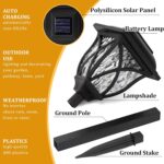 GIGALUMI 6 Pack Solar Lights Outdoor Waterproof, LED Solar Garden Lights, Outdoor Decorations, Garden Decor for Yard, Patio, Landscape, Planter, Walkway (Warm White) - Image 4