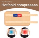 4 Pcs Castor Oil Pack Wrap Organic Cotton for Liver Detox, Stomach, Belly, Neck, Breast & Entire Body, Reusable Pads Kit for Hot/Cold Compress with Adjustable Elastic Strap, Waterproof & Anti Oil Leak - Image 4
