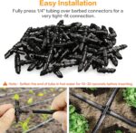 Gardrip Drip Irrigation Cross Fittings: 45 Pieces Barbed 4-Way Cross Irrigation Parts with Sharp End Fits for 1/4 Inch Drip Tubing Line Tee Connectors for Garden Lawn - Image 5