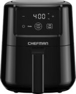 CHEFMAN 2 Qt Mini Air Fryer – Digital Space-Saving Compact Air Fryer with Nonstick and Dishwasher Safe Basket, Quick & Easy Meals in Minutes, Features Digital Timer and Shake Reminder – Black - Image 2