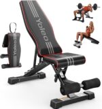 YOLEO Adjustable Weight Bench for Home Gym, ASTM-Certified 827LBS, 98% Pre-Assembled, Foldable Gym Bench with 84 Positions Incline Decline Flat, Wider Seat - Image 2