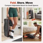 YOLEO Adjustable Weight Bench for Home Gym, ASTM-Certified 827LBS, 98% Pre-Assembled, Foldable Gym Bench with 84 Positions Incline Decline Flat, Wider Seat - Image 6
