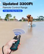 Bousnic Dog Shock Collar - 3300Ft Training Collar with Remote for 5-120lbs Small Medium Large Dogs Rechargeable Waterproof e Collar with Beep (1-8), Shake(1-16), Safe Shock(1-99) Modes (Black) - Image 4