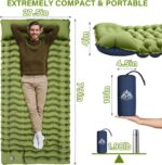 FUN PAC Camping Sleeping Pad, Ultralight Camping Mat with Pillow, Built-in Foot Pump Inflatable Sleeping Pads Compact for Camping Backpacking Hiking Traveling Tent,Single,Green - Image 5