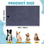 WOUSEDO Microfiber Dog Towels for Drying Dogs,40'' X 23.6'', Super Absorbent and Soft Pet Grooming Towel, Perfect Shower & Bath Supplies for Dogs(2-Pack Grey) - Image 3
