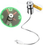 LED USB Clock Fan with Real Time Display Function,Stocking Stuffers for Men Christmas Gadgets,Father's Day Gifts,1 Year Warranty - Image 3