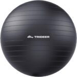 Trideer Exercise Ball for Yoga, Pilates & Fitness – Stability Ball Equipment for Home Gym & Office Chair, Core & Balance Training Accessories, Physical Therapy Equipment, Quick Pump Included, 5 Sizes - Image 2