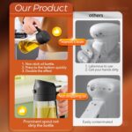 YARRAMATE 16oz/470ml Glass Olive Oil Sprayer for Cooking with Stickers, 2 in 1 Oil Dispenser for Kitchen Gadgets, Food Grade Premium Spray Bottle with Portion Control for Salad, Frying, BBQ (Black) - Image 5
