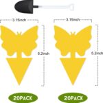 40 Pack Fungus Gnat Traps for House Indoor Yellow Sticky Traps for Gnats Sticky Traps for Plants, Dual-Sided Fungus Gnat Sticky Traps Fruit Fly Traps for Indoors - Image 3