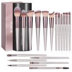 BS-MALL Makeup Brush Set 18 Pcs Professional Foundation Powder Concealers Eyeshadow Blush Synthetic Makeup Brushes with Labeled instruction Black Case Upgraded Version - Image 2
