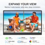 UFYQL Portable Monitor 15.6-inch FHD 1080P Ultra-Slim Travel External Monitor HDR IPS Gaming Display with Kickstand &Speakers USB-C HDMI Plug&Play，for Laptop PC Phone PS4/5 Xbox Switch - Image 3